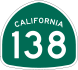 State Route 138 marker