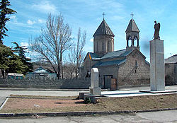 The monument to the victims of the Georgian-Ossetian conflict