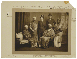 Bearded Virginia Woolf in Ethiopian costume 1910, in the Dreadnought Hoax