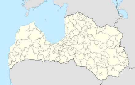 Locations of the 2015 Latvian Higher League teams