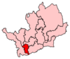 A small constituency, southwest of the centre of the county.