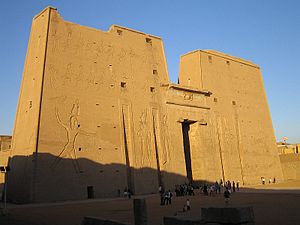 The front of the Temple of Edfu