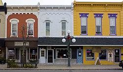 Shops in downtown Tecumseh