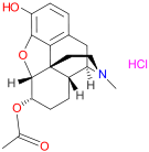 Chemical structure of 6-Acetyldihydromorphine hydrochloride.