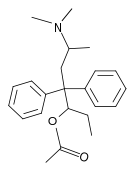 Chemical structure of Alphaacetylmethadol.