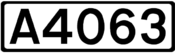 A4063 road shield