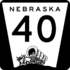 Nebraska Highway 40 marker