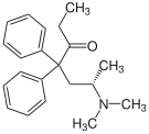 Chemical structure of Dextromethadone.