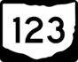 State Route 123 marker