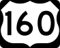 U.S. Route 160 marker