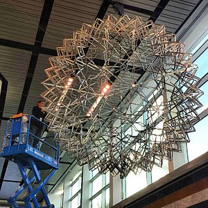 Hoberman sphere at Liberty Science Center