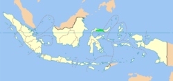 Location of Province of Gorontalo in Indonesia