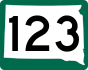 Highway 123 marker