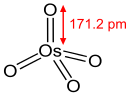 Stick model osmium tetroxide