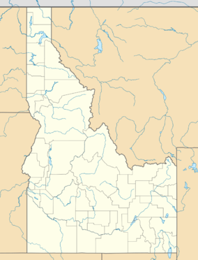 A map of Idaho showing the location of Mud Lake WMA