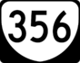 State Route 356 marker