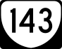 State Route 143 marker