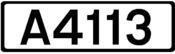 A4113 road shield