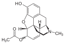 General structure of 6-Monoacetylmorphine.