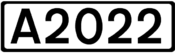 A2022 road shield