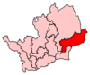 A medium-sized constituency located in the east of the county.