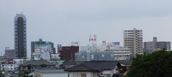 The skyline around Goi Station