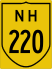 National Highway 220 marker