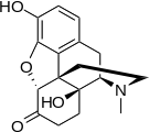 Chemical structure of Oxymorphone.