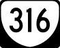 State Route 316 marker