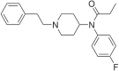 Chemical structure of parafluorofentanyl.