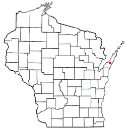 Location of Sturgeon Bay within Wisconsin.