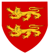 Coat of Arms: 2 Gold Lions on a Red Field