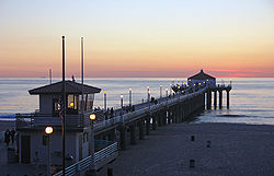 The Manhattan Beach Pier on a typical fall afternoon.