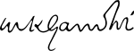 Mohandas K. Gandhi signature.svg