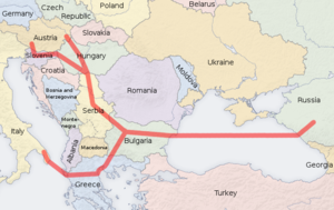 Proposed route of South Stream