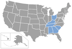 Southern Intercollegiate Athletic Conference locations