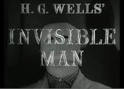 Alt=The series titles superimposed over a picture of the bandaged head of the invisible man