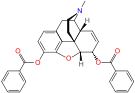 Chemical structure of Dibenzoylmorphine.