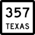 State Highway 357 marker