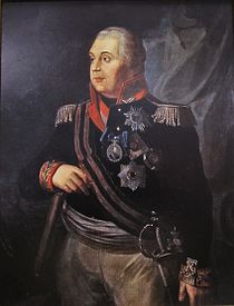 Portrait of Kutuzov in military uniform with decorations