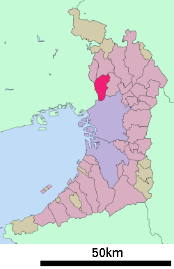 Location of Toyonaka in Osaka Prefecture