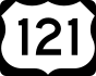 U.S. Route 121 marker