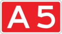 A5 motorway shield}}