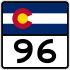 State Highway 96 marker