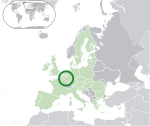 Map showing Luxembourg in Europe