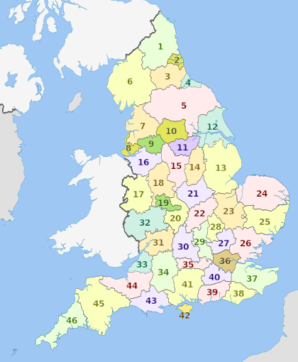 English counties 1974 (numbered).svg