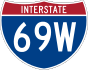 Interstate 69W marker