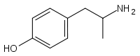 P-Hydroxyamphetamine.svg