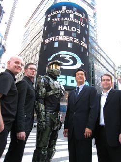 Halo 3 announcement at NASDAQ building