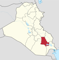 Location of Dhi Qar Governorate